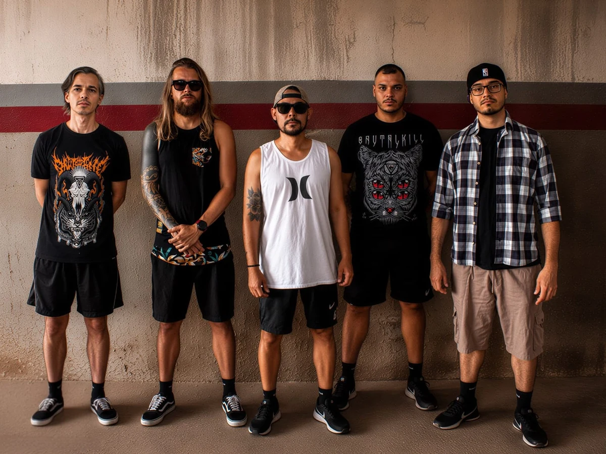 Banda Walk Again em apresentação ao vivo